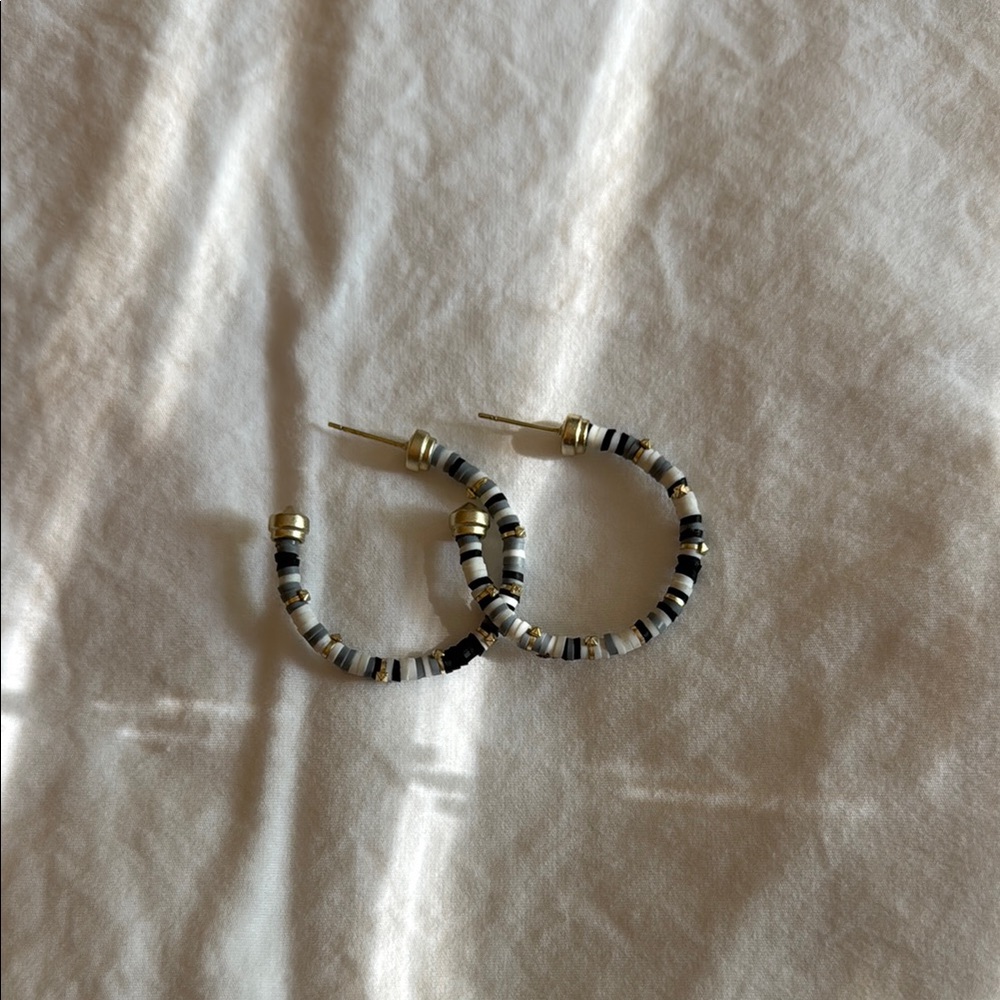Kendra Scott Black and Gold Statement Earrings
